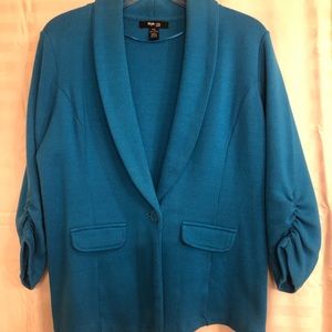 Style and Co. Petite knit shawl collar jacket PXL
